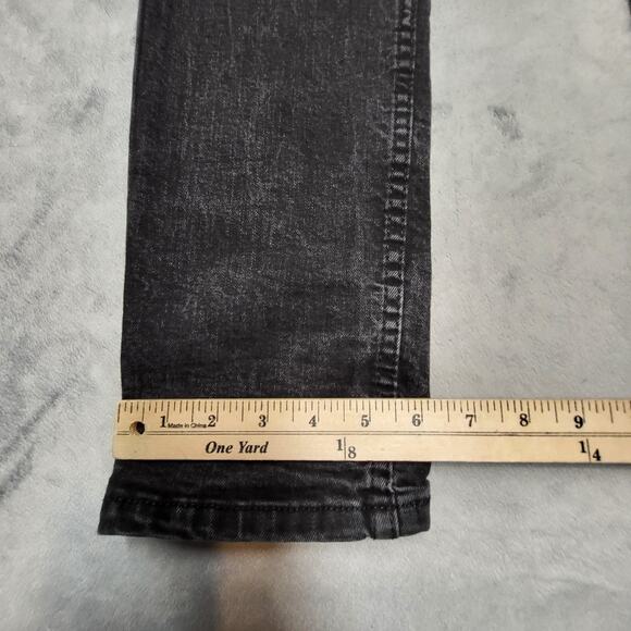 Levi's 511 Jeans Mens 28x30 Black Denim Slim Fit Stretch Five Pocket Zip Fly - Picture 6 of 10